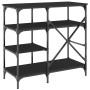 Estantería de cocina madera ingeniería metal negro 90x40x84 cm de , Contenedores para utensilios de cocina - Ref: Foro24-8454...