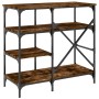 Kitchen shelving wood engineering metal oak 90x40x84 cm by , Kitchen utensil containers - Ref: Foro24-845423, Price: 80,85 €,...