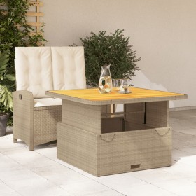 2-teilige Garten-Essgruppe mit beigen Kissen aus synthetischem Rattan von , Gartensets - Ref: Foro24-3277355, Preis: 377,21 €...