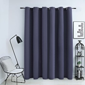 Blackout curtain with anthracite gray metal rings 290x245 cm by vidaXL, Curtains and curtains - Ref: Foro24-134421, Price: 30...