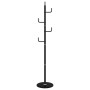 Black powder coated iron coat rack 183 cm by , Hat and coat racks - Ref: Foro24-377105, Price: 42,81 €, Discount: %