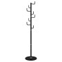 Black powder coated iron coat rack 183 cm by , Hat and coat racks - Ref: Foro24-377105, Price: 42,81 €, Discount: %