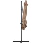 Cantilever umbrella with LED lights and taupe steel pole 250x250 cm by vidaXL, Umbrellas - Ref: Foro24-46995, Price: 106,17 €...