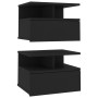 Floating bedside tables 2 units black wood 40x31x27 cm by vidaXL, Nightstands - Ref: Foro24-800408, Price: 67,82 €, Discount: %