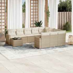 11-teiliges Gartensofa-Set mit beigen synthetischen Rattankissen von , Gartensets - Ref: Foro24-3219518, Preis: 825,21 €, Rab...