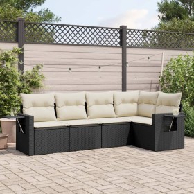 5-teiliges Gartenmöbel-Set und schwarze synthetische Rattankissen von , Gartensets - Ref: Foro24-3220125, Preis: 336,54 €, Ra...