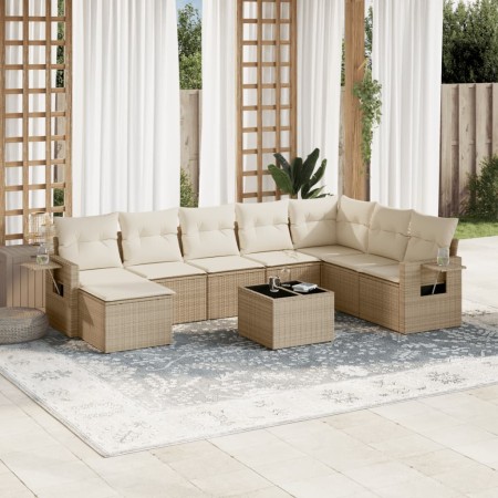 9-piece garden sofa set with beige synthetic rattan cushions by , Garden sets - Ref: Foro24-3220567, Price: 707,28 €, Discoun...