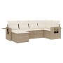 Garden sofa set with cushions 6 pieces beige synthetic rattan by , Garden sets - Ref: Foro24-3220457, Price: 508,28 €, Discou...