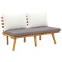 Garden bench with cushions solid acacia wood 115 cm by vidaXL, Modular outdoor sofas - Ref: Foro24-46672, Price: 187,22 €, Di...