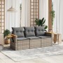 3-piece garden sofa set and gray synthetic rattan cushions by , Garden sets - Ref: Foro24-3226599, Price: 231,17 €, Discount: %