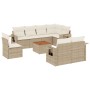 Set de sofás de jardín 9 pzas con cojines ratán sintético beige de , Sofás modulares de exterior - Ref: Foro24-3224658, Preci...