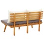 Garden bench with cushions solid acacia wood 115 cm by vidaXL, Modular outdoor sofas - Ref: Foro24-46672, Price: 187,22 €, Di...