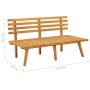 Garden bench with cushions solid acacia wood 115 cm by vidaXL, Modular outdoor sofas - Ref: Foro24-46672, Price: 187,22 €, Di...