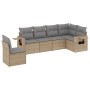 Gartensofa-Set mit Kissen, 6-teilig, beiges synthetisches Rattan von , Gartensets - Ref: Foro24-3220228, Preis: 437,87 €, Rab...