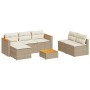 Set sofás jardín y cojines 5 pzas ratán sintético acacia beige de , Conjuntos de jardín - Ref: Foro24-3213539, Precio: 480,99...