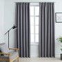 Blackout curtains with hooks 2 pieces gray 140x225 cm by vidaXL, Curtains and curtains - Ref: Foro24-134431, Price: 35,03 €, ...