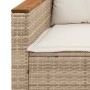 Garden sofa and cushion set 5 pieces beige acacia synthetic rattan by , Garden sets - Ref: Foro24-3213539, Price: 480,01 €, D...