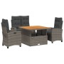 4-piece garden dining set with gray PE rattan cushions by , Garden sets - Ref: Foro24-3277405, Price: 641,71 €, Discount: %