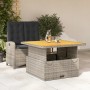 2-piece garden dining set with gray synthetic rattan cushions by , Garden sets - Ref: Foro24-3277343, Price: 345,12 €, Discou...