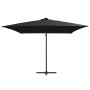 Cantilever umbrella with LED lights and black steel pole 250x250 cm by vidaXL, Umbrellas - Ref: Foro24-46996, Price: 155,94 €...