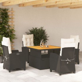 5-teiliges Gartenmöbel-Set mit schwarzen synthetischen Rattankissen von , Gartensets - Ref: Foro24-3277376, Preis: 548,20 €, ...