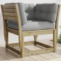 Gartensofa mit Armlehnen und Kissen aus imprägniertem Kiefernholz von , Outdoor-Sofas - Ref: Foro24-844698, Preis: 106,71 €, ...