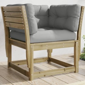 Garden sofa with armrests with impregnated pine wood cushions by , Outdoor sofas - Ref: Foro24-844698, Price: 106,99 €, Disco...