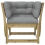 Gartensofa mit Armlehnen und Kissen aus imprägniertem Kiefernholz von , Outdoor-Sofas - Ref: Foro24-844698, Preis: 106,71 €, ...