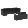 8-teiliges Gartensofa-Set und schwarze synthetische Rattankissen von , Gartensets - Ref: Foro24-3255352, Preis: 651,00 €, Rab...