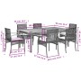 7-piece garden dining set and black synthetic rattan cushions by , Garden sets - Ref: Foro24-3213564, Price: 550,68 €, Discou...