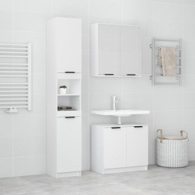 White plywood 3-piece bathroom furniture set by , Bathroom furniture - Ref: Foro24-3115876, Price: 211,96 €, Discount: %