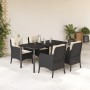 5-teiliges Gartenmöbel-Set mit Kissen synthetisches Rattan schwarz von , Gartensets - Ref: Foro24-3211916, Preis: 513,09 €, R...