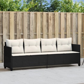 Sonnenliege mit schwarzen Kissen aus synthetischem Rattan von , Liegen - Ref: Foro24-368326, Preis: 201,99 €, Rabatt: %