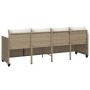 Sun lounger with beige synthetic rattan cushions by , Loungers - Ref: Foro24-368330, Price: 207,10 €, Discount: %