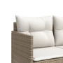 Sun lounger with beige synthetic rattan cushions by , Loungers - Ref: Foro24-368330, Price: 207,10 €, Discount: %