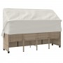 Sun lounger with hood and beige synthetic rattan cushions by , Loungers - Ref: Foro24-368339, Price: 249,99 €, Discount: %