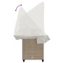 Sun lounger with hood and beige synthetic rattan cushions by , Loungers - Ref: Foro24-368339, Price: 249,99 €, Discount: %