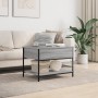 Engineered wood and gray Sonoma metal coffee table 70x50x50 cm by , Coffee table - Ref: Foro24-845344, Price: 52,44 €, Discou...