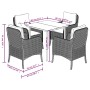 5-piece garden dining set with gray synthetic rattan cushions by , Garden sets - Ref: Foro24-3211949, Price: 517,83 €, Discou...