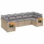 Set of 7-piece garden sofas and beige synthetic rattan cushions by , Garden sets - Ref: Foro24-3259511, Price: 508,08 €, Disc...