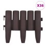 Garden edging 36 units PP brown 10 m by , Garden edging and edging - Ref: Foro24-48620, Price: 37,99 €, Discount: %