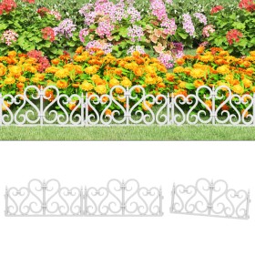 Garden edging 17 units PP white 10 m by , Garden edging and edging - Ref: Foro24-318300, Price: 40,99 €, Discount: %