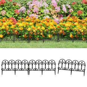 Garden edging 17 units PP black 10 m by , Garden edging and edging - Ref: Foro24-318293, Price: 36,30 €, Discount: %