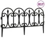 Garden edging 17 units PP black 10 m by , Garden edging and edging - Ref: Foro24-318293, Price: 37,36 €, Discount: %