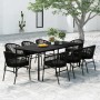 Juego de comedor de jardín 9 piezas negro de , Conjuntos de jardín - Ref: Foro24-3099226, Precio: 1,00 €, Descuento: %