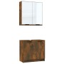 Set de muebles de baño 2 pzas madera ingeniería roble ahumado de , Muebles de baño - Ref: Foro24-3115865, Precio: 116,96 €, D...