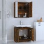 Set de muebles de baño 2 pzas madera ingeniería roble ahumado de , Muebles de baño - Ref: Foro24-3115865, Precio: 116,96 €, D...