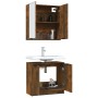 Set de muebles de baño 2 pzas madera ingeniería roble ahumado de , Muebles de baño - Ref: Foro24-3115865, Precio: 116,96 €, D...