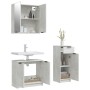 Set de muebles baño 3 pzas madera contrachapada gris hormigón de , Muebles de baño - Ref: Foro24-3115871, Precio: 172,92 €, D...