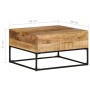 Couchtisch aus rauem Mangoholz, 68 x 68 x 41 cm von , Couchtisch - Ref: Foro24-320817, Preis: 128,13 €, Rabatt: %